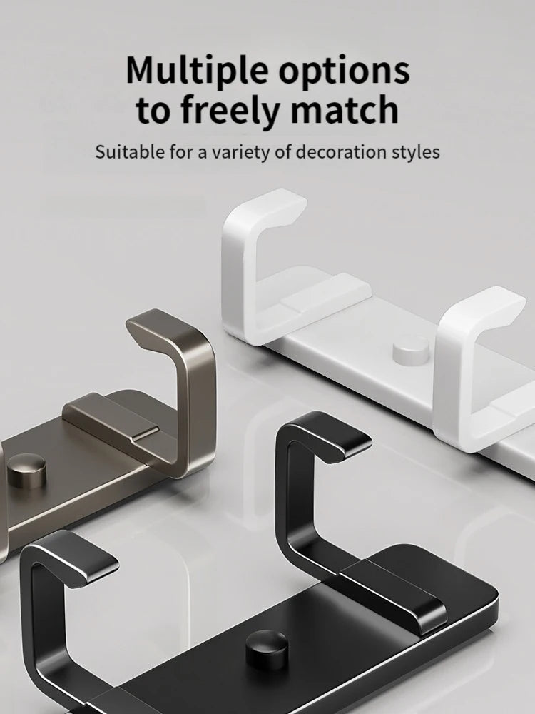 Wall and Door Coat Hooks – Aluminum Hangers for Entryway and Closet, Space-Saving and Durable