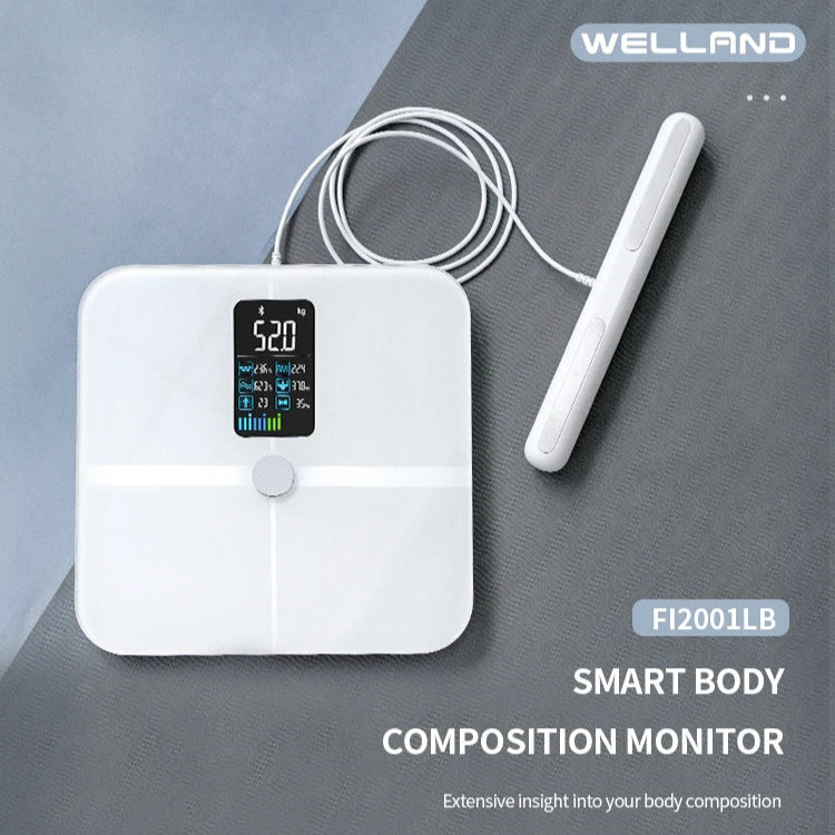 Segmental BIA Body Fat Scale with 8 Electrodes | 20 Metrics, Color Display, Fitdays App, 24 Users, 400 lb Limit