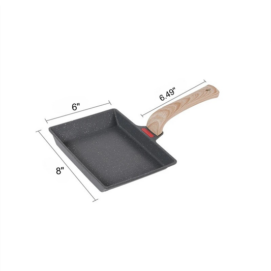 Compact 8" Non-Stick Square Frying Pan for Perfect Pancakes