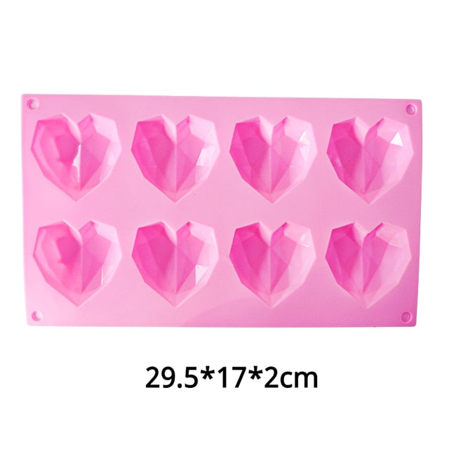 Heart-Shaped Silicone Baking Molds for Perfect Treats