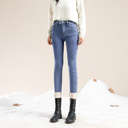 Thick Skinny Pants for Women - Winter Jeans