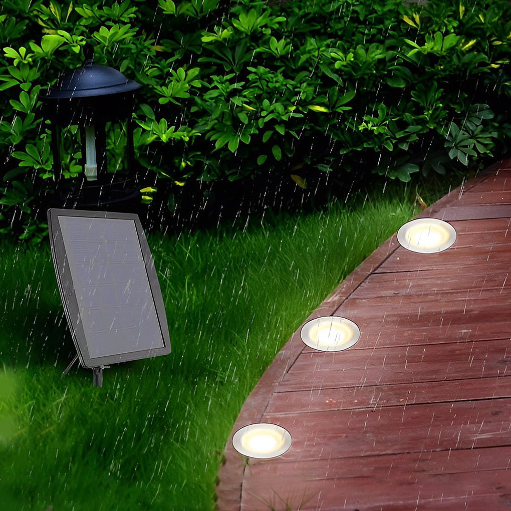 8-Pack LED Solar Garden Step Lights - In-Ground Outdoor Stair Illumination