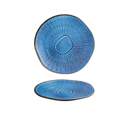 8-Inch Vintage Ceramic Serving Plate for Elegant Dining