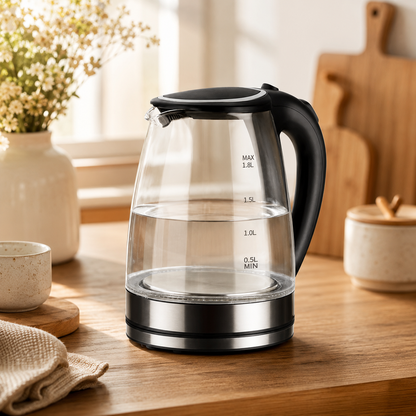 LED Illuminated Electric Glass Kettle - 1.8 Liters