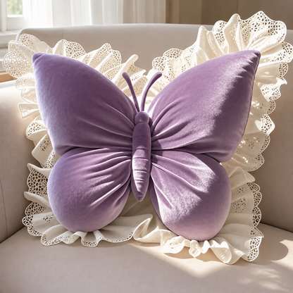 Decorative Pillow with Butterfly Bow Design