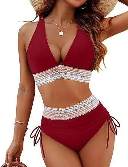 Elevate Your Beach Look with High-Waisted Crochet Bikini Set