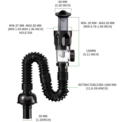 Buy One Get One Free | Odor and Clog Resistant Drain Pipes for Sinks