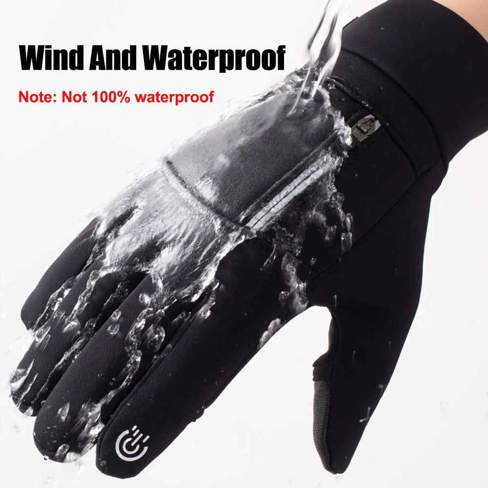 Waterproof and Windproof Winter Gloves with Foldable Fingertips - Touchscreen Compatible - Sizes M to XL