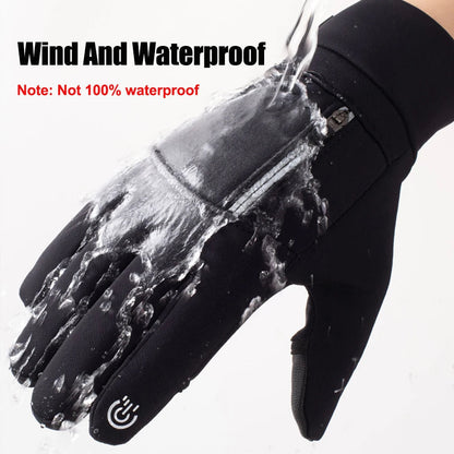 Waterproof and Windproof Winter Gloves with Foldable Fingertips - Touchscreen Compatible - Sizes M to XL