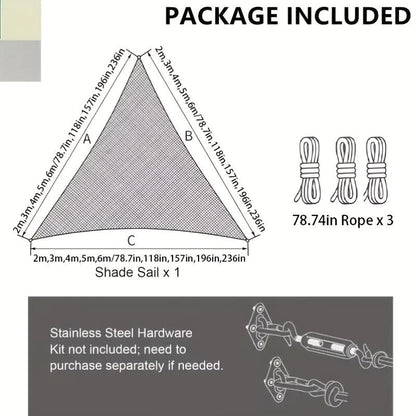 Triangle Sun Shade Sail for Outdoor Use