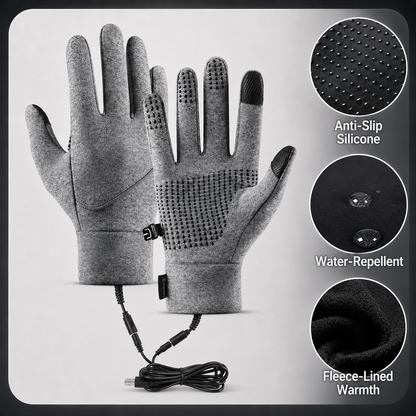 Heated Winter Gloves for Outdoor Activities and Cycling - USB Powered
