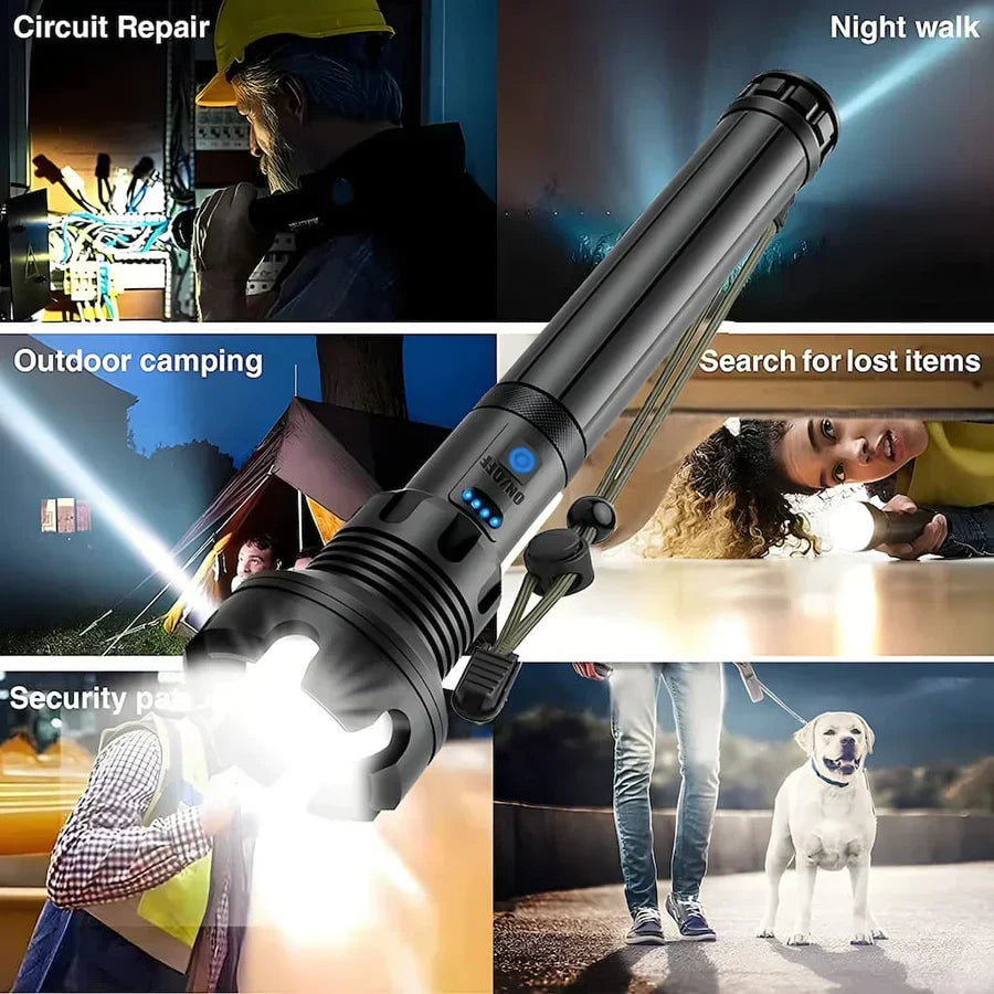 Ultra-Bright Rechargeable Flashlight - 7000 Lumen Power