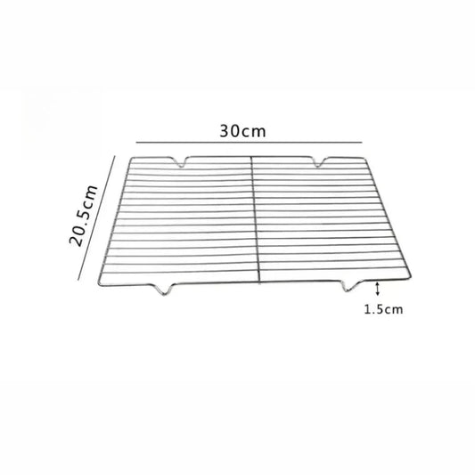 304 Stainless Steel Baking Sheet Set | Rectangular Grill Rack | Oven & BBQ Pan with Drip Tray