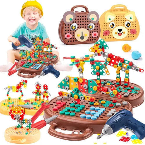 Creative Builder Set with Toy Drill | Imaginative Construction Kit