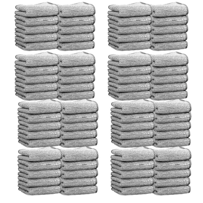 Double-Layer Silver Fiber Dishcloths - Steel Wire Cleaning Cloths for Kitchen
