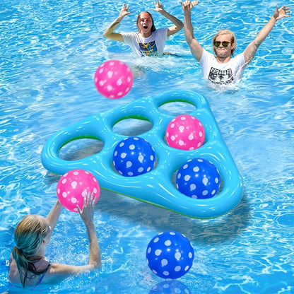 Inflatable Triangle Toss Game for Fun in the Water