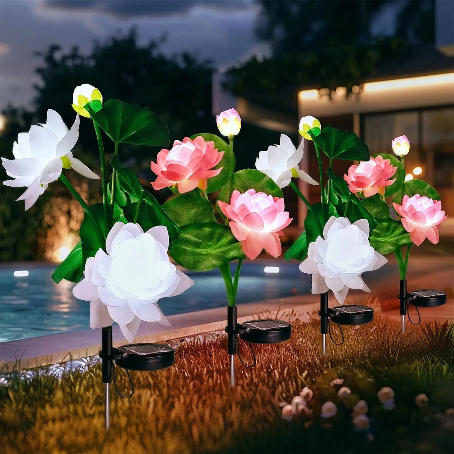Solar Garden Lotus Light | LED Flower Lamp | Waterproof IP65 | Outdoor Use