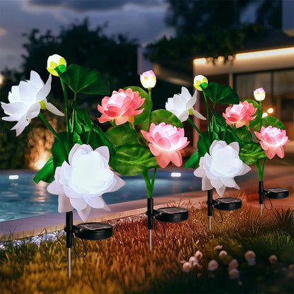 Solar Garden Lotus Light | LED Flower Lamp | Waterproof IP65 | Outdoor Use
