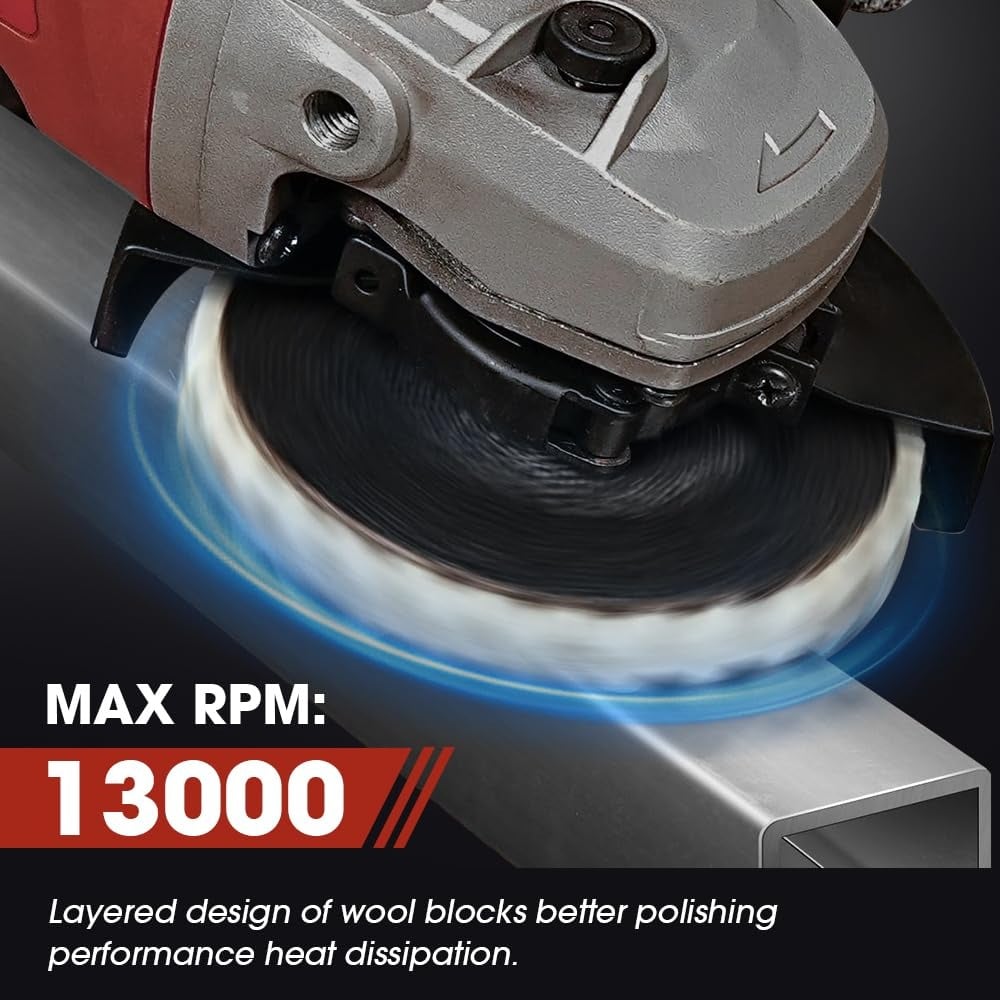 Premium Wool Felt Polishing Pad 125 mm | Durable for Metal & Wood