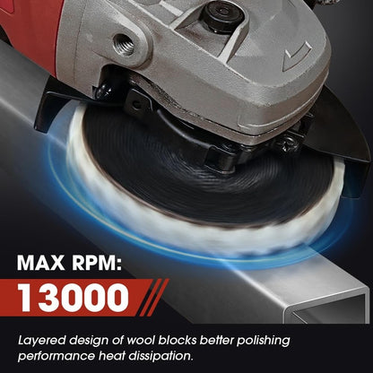 Premium Wool Felt Polishing Pad 125 mm | Durable for Metal & Wood