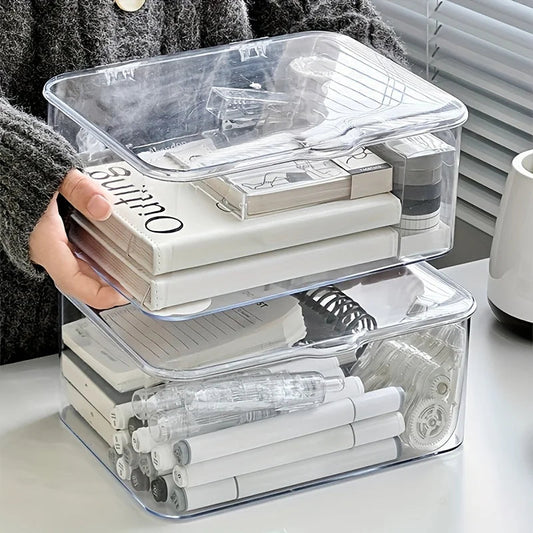 Acrylic Storage Box with Clear Lid – Versatile Organizer for Home & Office