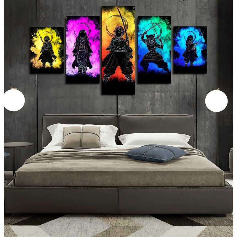 Stunning 5-Piece Anime Canvas Art Set for Home Decor