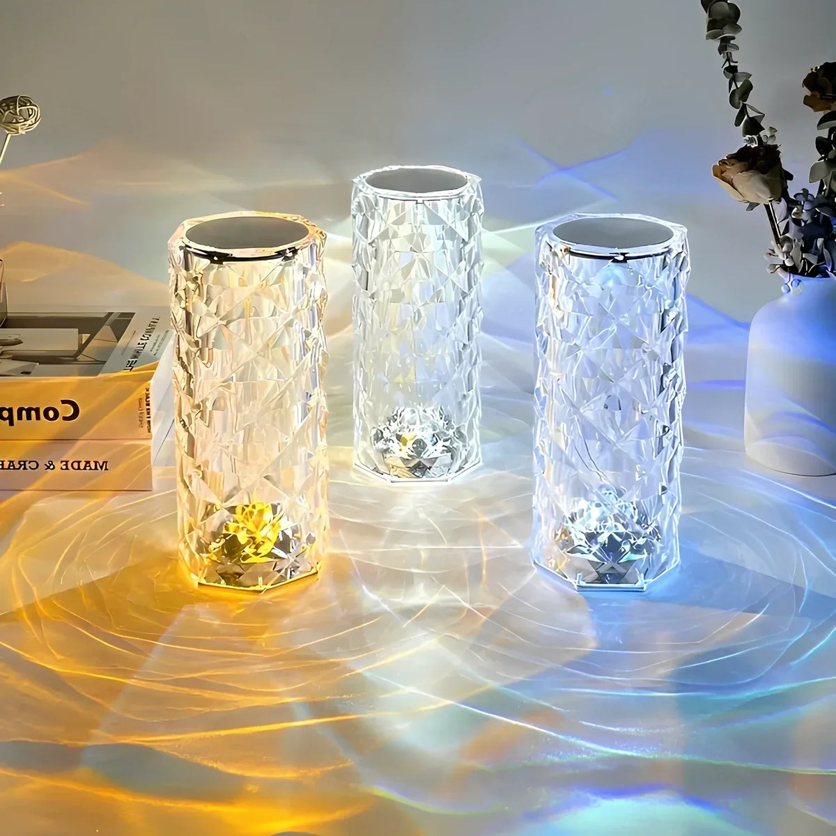 Chic LED Table Lamp with 16 Color Settings & Remote Control