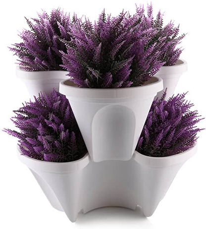 Wheeled Stackable Pots for Vertical Gardening
