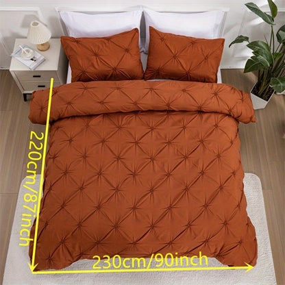 Pintuck Pattern White Quilt Cover Set