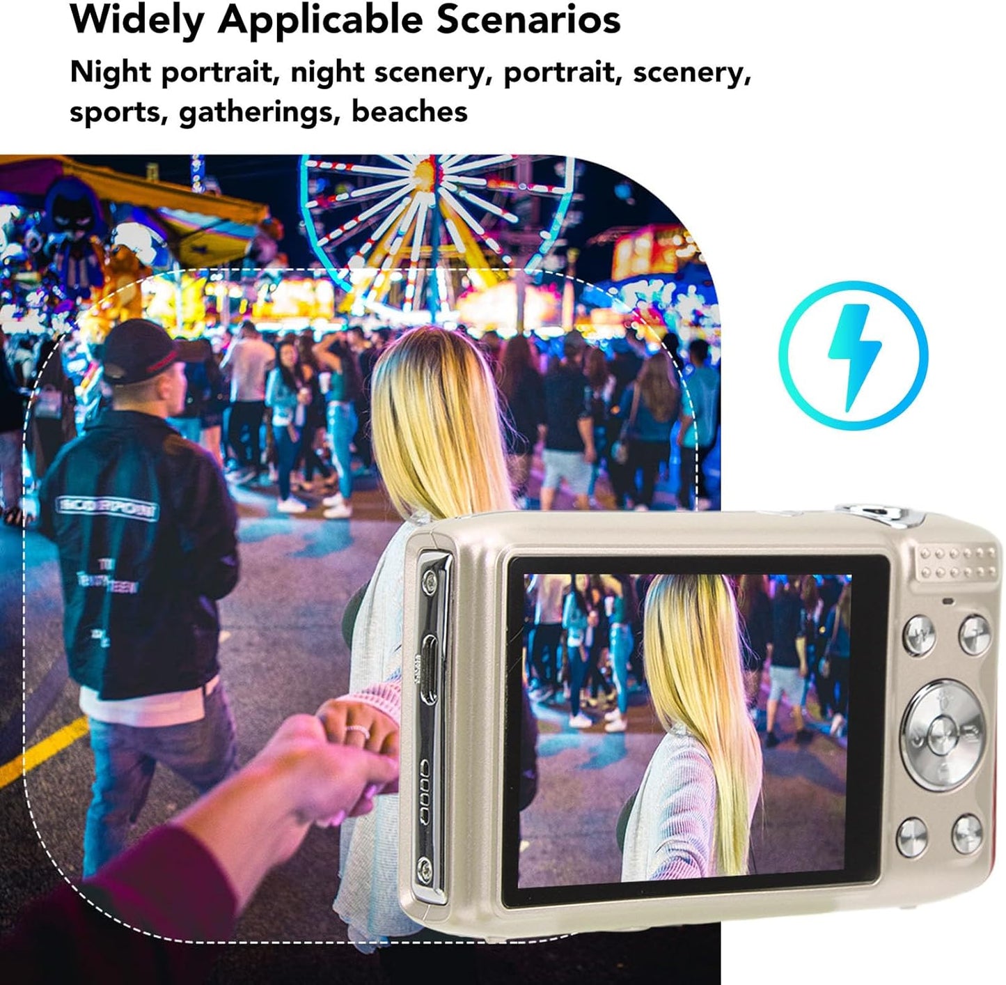 Digital Camera Compact Design with 4K Resolution