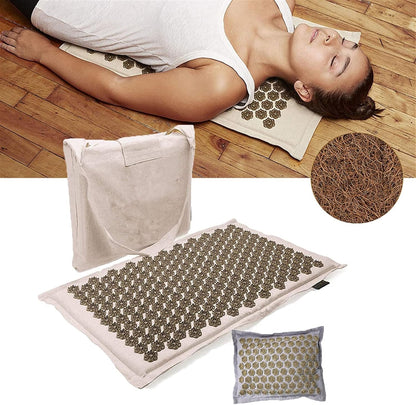 Acupressure Mat Set with Pillow and 5500 Points for Relaxation