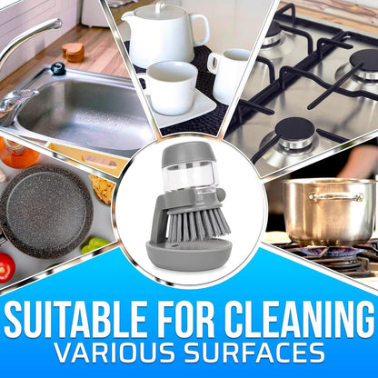 Dishwashing Brush with Soap Dispenser | Effortless Kitchen Cleaning Tool