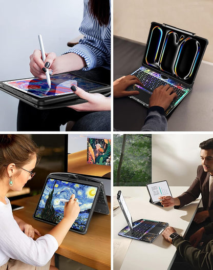Versatile 360° iPad Keyboard Protector with TrackPad