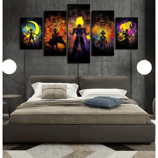 Stunning 5-Piece Canvas Set for Anime Lovers