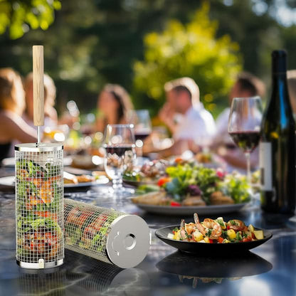 BBQ Grill Basket for Easy Flipping and Cooking Control