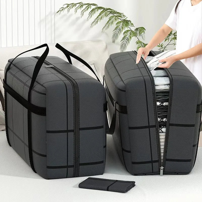 Large Foldable Travel Duffel Bag | Carry-On & Clothing Organizer | Dual Zippers, Portable