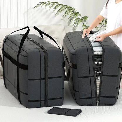 Large Foldable Travel Duffel Bag | Carry-On & Clothing Organizer | Dual Zippers, Portable