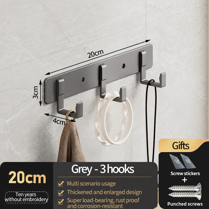 Wall and Door Coat Hooks – Aluminum Hangers for Entryway and Closet, Space-Saving and Durable