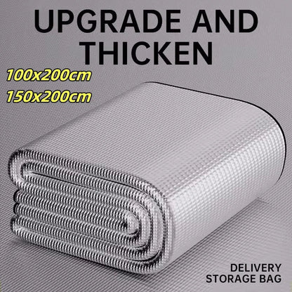 Waterproof Picnic Blanket for Outdoor Use | Double-Layered Aluminium Foil | Moisture Resistant & Portable for Camping and Beach