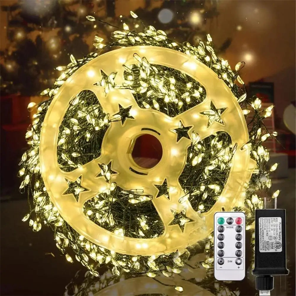 LED String Lights with Remote Control | 30–75 m Length | 900–2000 LEDs | IP65 Waterproof | Perfect for Christmas, Halloween & Parties