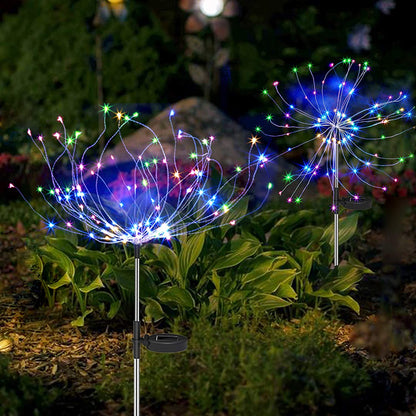 Set of 4 Solar-Powered Garden Sparkle Lights - Weather-Resistant LED Decor for Outdoor Spaces