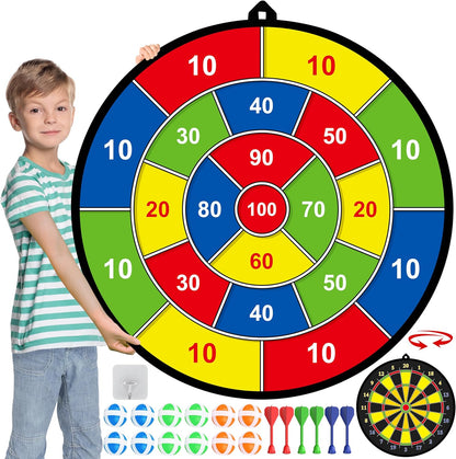 Kids' Large Double-Sided Dartboard – Play, Learn, and Unwind