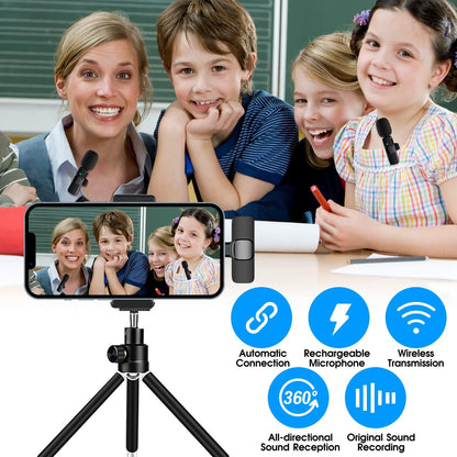 Dual Wireless Microphones for iPhone & iPad - Perfect for Creators