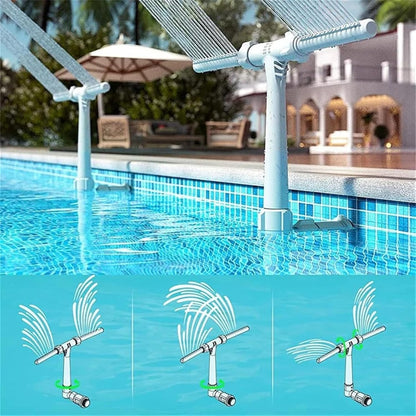 Solar-Powered RGB Pool Fountain – Enchanting Nighttime Display