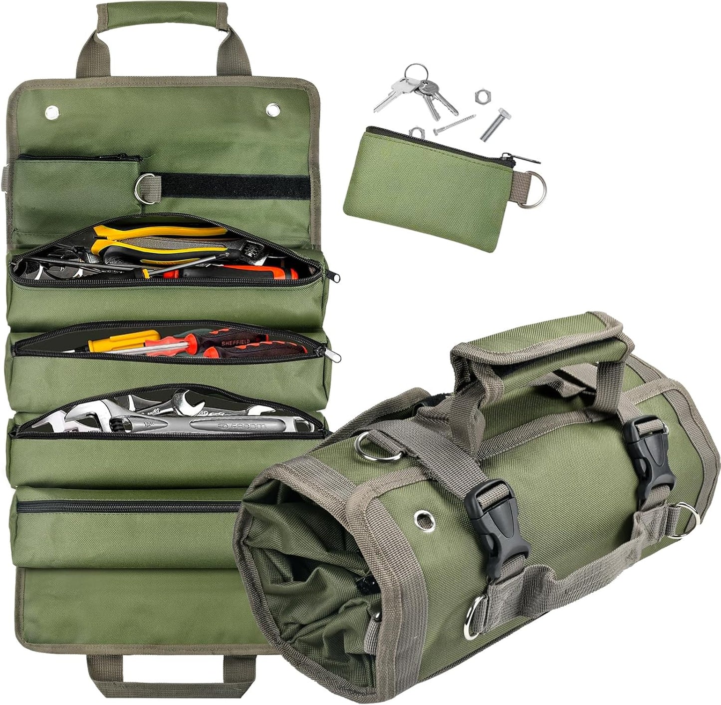 Ultimate Tool Organizer with Removable Pouches | Compact & Accessible | Perfect for Garage, Job Sites, and DIY Projects
