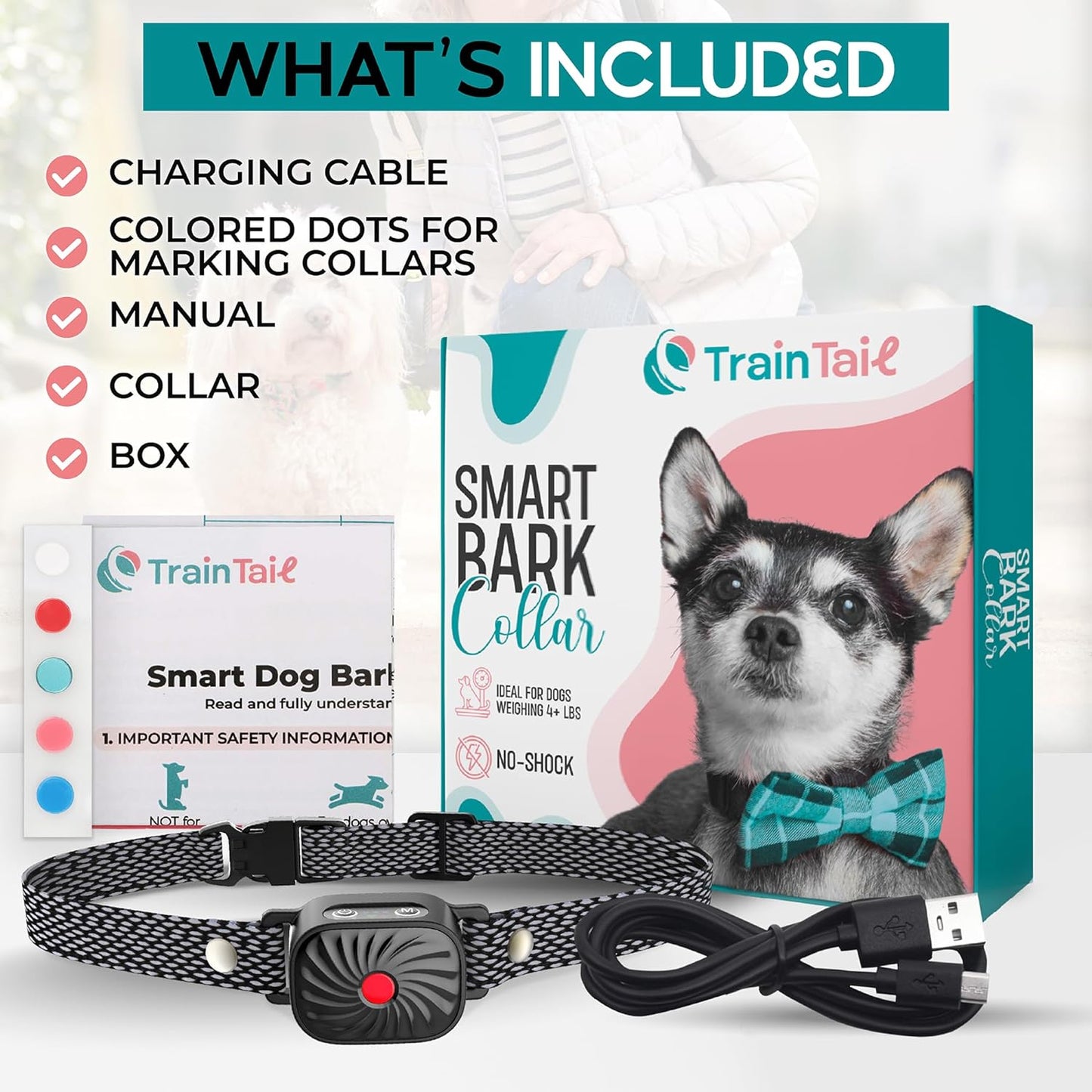 Adjustable Anti-Bark Collar for Small Dogs | Sound & Vibration | Waterproof IP87