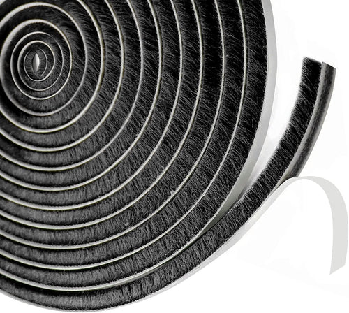 Self-Adhesive Door Seal with Brush for Effective Insulation