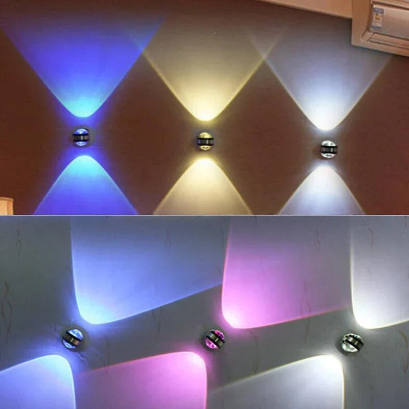 Stylish Wall Lamp with LED Crystal Design – 6W Black Walnut Wood