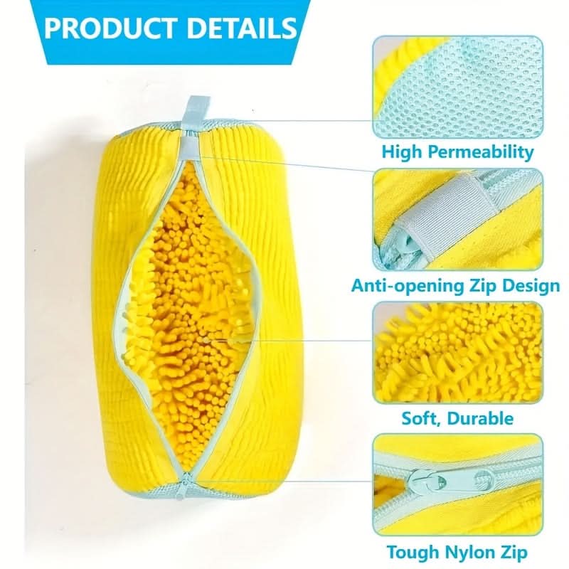 Durable Shoe Washing Machine Bag with Protective Lining and Zipper Closure