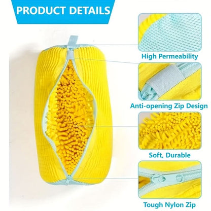 Durable Shoe Washing Machine Bag with Protective Lining and Zipper Closure